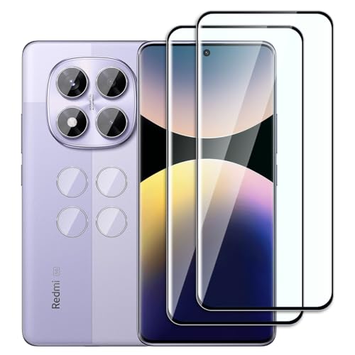 Dlxiks 2+2 Stück, Panzer Schutz Glas für Xiaomi Redmi Note 14 Pro 5G / Poco X7, 2 Stück Schutzfolie Mit 2 Stück Kameraschutz, 9H Härte, Anti-Kratzen, HD Klar Displayschutzfolie Dlxiks 2+2 Stück, Panzer Schutz Glas für Xiaomi Redmi Note 14 Pro 5G / Poco X7, 2 Stück Schutzfolie Mit 2 Stück Kameraschutz, 9H Härte, Anti-Kratzen, HD Klar Displayschutzfolie von Dlxiks