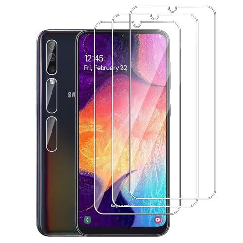 Dlxiks 3+3 Stück, Panzer Schutz Glas für Samsung Galaxy A50 (SM-A505F), 3 Stück Schutzfolie Mit 3 Stück Kameraschutz, Anti-Kratzen, HD Klar Displayschutzfolie für Samsung Galaxy A50 (SM-A505F) von Dlxiks