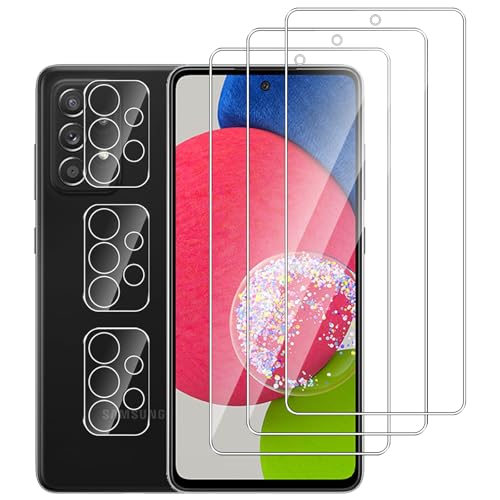 Dlxiks 3+3 Stück, Panzer Schutz Glas für Samsung Galaxy A52 / A52 4G / A52S 5G, 3 Stück Schutzfolie Mit 3 Stück Kameraschutz, Anti-Kratzen, HD Klar Displayschutzfolie Dlxiks 3+3 Stück, Panzer Schutz Glas für Samsung Galaxy A52 / A52 4G / A52S 5G, 3 Stück Schutzfolie Mit 3 Stück Kameraschutz, Anti-Kratzen, HD Klar Displayschutzfolie von Dlxiks