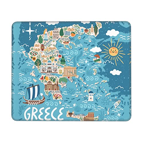 Griechenland-Karten-Mauspad, Gummi-Schlosskante, geeignet für Desktops, Laptops, Konsolen. 8,3 x 26,2 cm Griechenland-Karten-Mauspad, Gummi-Schlosskante, geeignet für Desktops, Laptops, Konsolen. 8,3 x 26,2 cm von Dmorj