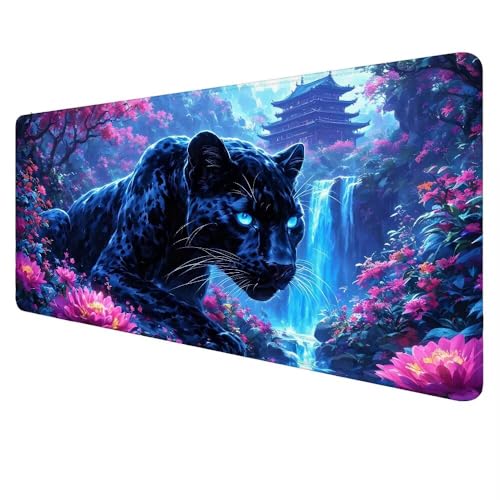 Gaming Mauspad Schwarzer Panther Mousepad XXL 600x300x3mm Mauspad,Tier Mauspad Gaming XXL,rutschfeste Gummibasis Desk Mat,Erweiterter Wasserdicht Unterlage Schreibtisch Geschenke für Frauen X-207 Gaming Mauspad Schwarzer Panther Mousepad XXL 600x300x3mm Mauspad,Tier Mauspad Gaming XXL,rutschfeste Gummibasis Desk Mat,Erweiterter Wasserdicht Unterlage Schreibtisch Geschenke für Frauen X-207 von Dnnufagg