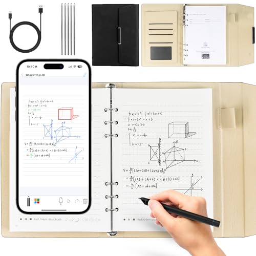 Smart Pen & Notebook Set, Digital Pen Echtzeit-Synchronisation Digitalisierung zum Speichern und Teilen von Notizen, Smart Pen Geeignet zum Lernen, Office Note und Zeichnen, Kompatibel mit Android und Smart Pen & Notebook Set, Digital Pen Echtzeit-Synchronisation Digitalisierung zum Speichern und Teilen von Notizen, Smart Pen Geeignet zum Lernen, Office Note und Zeichnen, Kompatibel mit Android und von Dnogjo