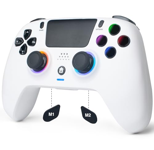 DoJoZone Wireless Controller Kompatibel mit PS4/Pro/Slim, Controllers mit Hall Triggers und Joysticks (Kein Drift), RGB-Licht, Kopfhöreranschluss, Programmierbare Tasten, Vibration, 6-Achsen Sensor DoJoZone Wireless Controller Kompatibel mit PS4/Pro/Slim, Controllers mit Hall Triggers und Joysticks (Kein Drift), RGB-Licht, Kopfhöreranschluss, Programmierbare Tasten, Vibration, 6-Achsen Sensor von DoJoZone