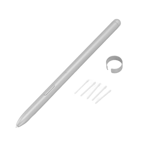 4096 Druckempfindlicher Eingabestift, Anti-Palm-Touch-Eingabestift, Radiergummifunktion mit 5 Stiftspitzen für Zubehör (Silver) von Doact