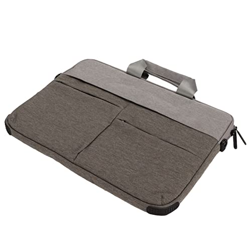 DOACT 15,4-Zoll-Laptoptasche, Wasserdichtes Tuch, Tragbarer Griff, 5 Taschen, Reißverschluss, Großes Fassungsvermögen (Grau) von Doact