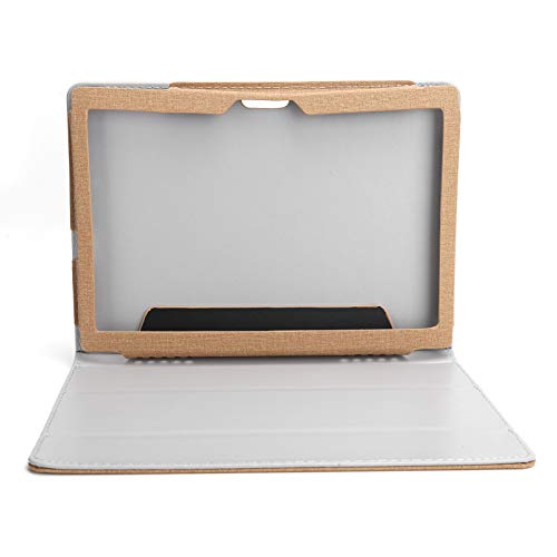 DOACT M30 Tablet-Schutzhülle, Saumdesign, Anti-Drop, Verstellbarer Betrachtungswinkel, Anti-Rutsch-Textur, All-Inclusive-Lederhülle für M30 (schwarz) (Gold) von Doact