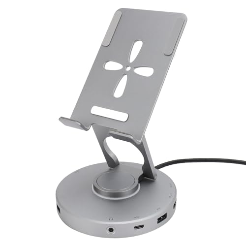 Tablet-Ständer-HUB, PD 100 W USB C HUB Ständer Aluminiumlegierung Plug-and-Play 10 in 1 für Spielekonsole von Doact