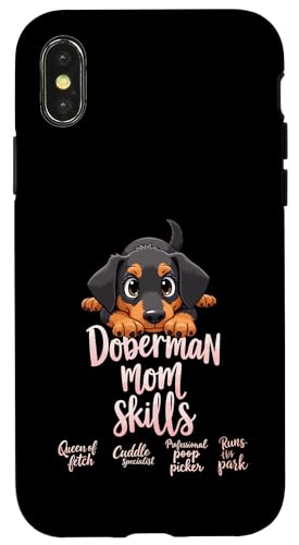 Lustiges Dobermann Mama Hund Dobermann Pinscher Mama Humor Zitat Hülle für iPhone X/XS Lustiges Dobermann Mama Hund Dobermann Pinscher Mama Humor Zitat Hülle für iPhone X/XS von Doberman Pinscher Fun Designs
