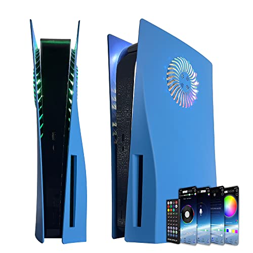 Faceplate für P5 mit RGB-Lichtstreifen und Staubfilter für Kühlungsöffnungen DOBEWINGDELOU 400+ Effekte LED-Lichtring Konsolenabdeckung für Disc Edition DIY Dekoration Kit Zubehör Blau Faceplate für P5 mit RGB-Lichtstreifen und Staubfilter für Kühlungsöffnungen DOBEWINGDELOU 400+ Effekte LED-Lichtring Konsolenabdeckung für Disc Edition DIY Dekoration Kit Zubehör Blau von Dobewingdelou