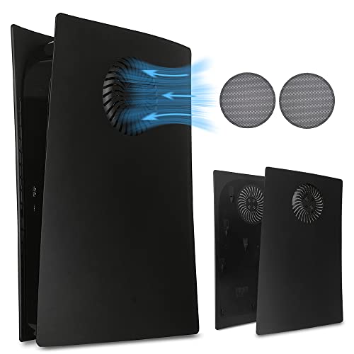 Faceplate mit Lüftungsschlitzen und Staubfilter für PS5 Digital Edition DOBEWINGDELOU Frontplatte Konsolenabdeckung Ersatz Seitenplatte Schale Staubdichtes Zubehör ABS Gehäuse Schwarz Faceplate mit Lüftungsschlitzen und Staubfilter für PS5 Digital Edition DOBEWINGDELOU Frontplatte Konsolenabdeckung Ersatz Seitenplatte Schale Staubdichtes Zubehör ABS Gehäuse Schwarz von Dobewingdelou