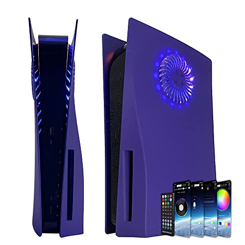 PS5 Faceplate mit RGB-Lichtstreifen und Staubfilter für Kühlungsöffnungen DOBEWINGDELOU 400+ Effekte LED-Lichtring Konsolenabdeckung für PlayStation 5 Disc Edition DIY Dekoration Kit Zubehör Lila PS5 Faceplate mit RGB-Lichtstreifen und Staubfilter für Kühlungsöffnungen DOBEWINGDELOU 400+ Effekte LED-Lichtring Konsolenabdeckung für PlayStation 5 Disc Edition DIY Dekoration Kit Zubehör Lila von Dobewingdelou