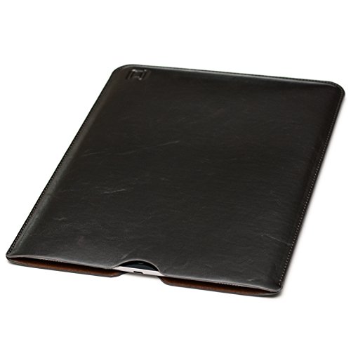 Dockem Executive Sleeve für iPad Pro 11 (2018/2020) & Air 4 (2020): Premium Synthetik/Veganes Leder gefüttert mit weichem Mikrofaserfilz: Schlanke, einfache Tablet-Hülle zum Überziehen [Dunkelbraun] von Dockem