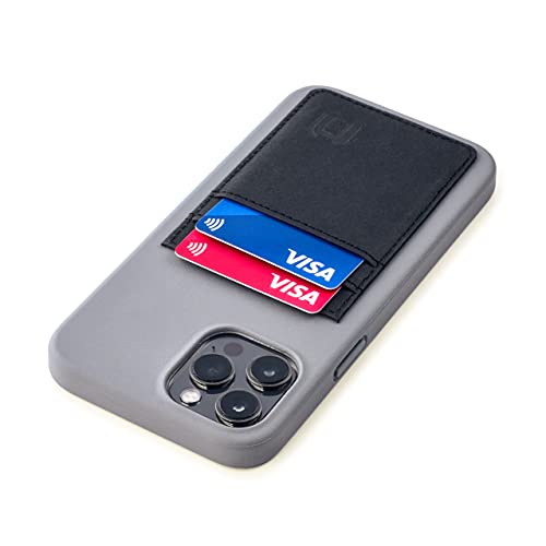 Dockem Schutzhülle für iPhone 12 Pro Max Bio Wallet Case: sinnvolle Materialien, magnetische Befestigung und 2 Kreditkartenfächer, (6,7 inch, grau und schwarz, M2B) von Dockem
