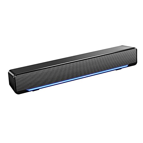 Docooler Computer-Lautsprecher, Mini-Lautsprecher, tragbar, USB-Kabel, Soundbar, Heimkino, Stereo, Subwoofer, leistungsstarke Musik-Player-Box mit 3,5-mm-Audio-Stecker für PC, Laptop, TV, MP3, MP4 von Docooler