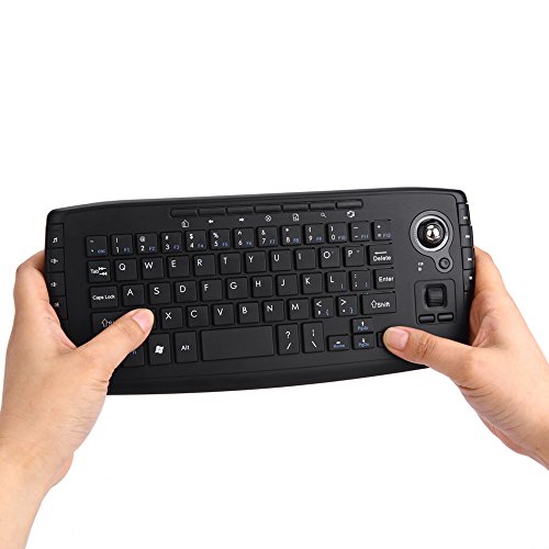 Docooler E30 2,4 GHz Wireless Keyboard mit Trackball Maus Scrollrad Fernbedienung für Android TV Box Smart TV PC Notebook von Docooler