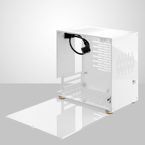 Docooler Kleines Computergehäuse, Plexiglasschale, kompaktes PC-Gehäuse, Desktop-PC-Gehäuse, ITX-Motherboard, 210-mm-Grafikkarte, SFX-Netzteil, 360°-Rundum-Wärmeableitung, PC-Gehäuse Docooler Kleines Computergehäuse, Plexiglasschale, kompaktes PC-Gehäuse, Desktop-PC-Gehäuse, ITX-Motherboard, 210-mm-Grafikkarte, SFX-Netzteil, 360°-Rundum-Wärmeableitung, PC-Gehäuse von Docooler