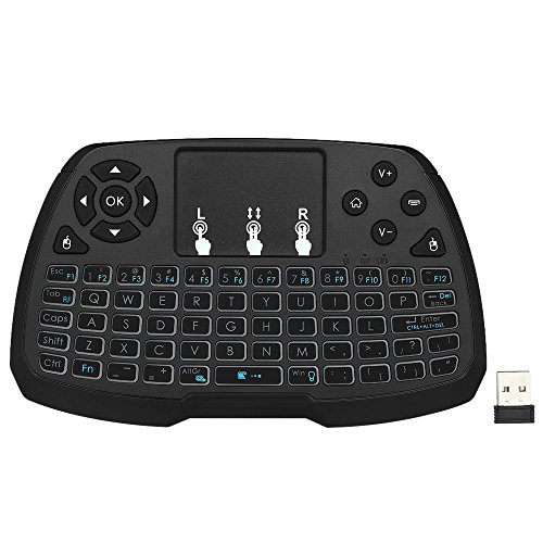 Docooler Mini Tastatur Wireless,Smart TV Tastatur mit Hintergrundbeleuchtete,Kabellos Tastatur mit Touchpad,Mini Keyboardfür Android TV Box Smart TV PC Notebook Docooler Mini Tastatur Wireless,Smart TV Tastatur mit Hintergrundbeleuchtete,Kabellos Tastatur mit Touchpad,Mini Keyboardfür Android TV Box Smart TV PC Notebook von Docooler