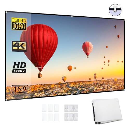 Docooler Tragbarer 80-Zoll-HD-Projektionsbildschirm im Format 16:9, Faltbarer, robuster Projektionsbildschirm zur Wandmontage für Filme im Freien, Heimkino, Büro Docooler Tragbarer 80-Zoll-HD-Projektionsbildschirm im Format 16:9, Faltbarer, robuster Projektionsbildschirm zur Wandmontage für Filme im Freien, Heimkino, Büro von Docooler