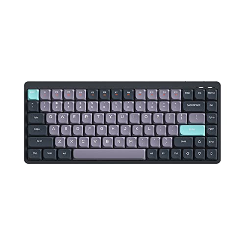 Docooler Wireless Mechanical Keyboard 84 Tasten 2.4G+BT5.0+Type-C 3 Anschlüsse 75% Tastaturen mit flachem Profil 15 Lichteffekte 5 Helligkeitsstufen für Tablet Laptop Smartphone Gateron Blue Switches von Docooler
