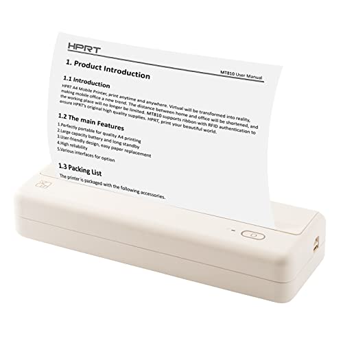 MT810 A4 Tragbarer Papierdrucker Thermodruck Wireless BT Connect Kompatibel mit iOS und Android Mobiler Fotodrucker Unterstützung 210 mm/110 mm für Outdoor Reisen Home Office Drucken von Skizzen MT810 A4 Tragbarer Papierdrucker Thermodruck Wireless BT Connect Kompatibel mit iOS und Android Mobiler Fotodrucker Unterstützung 210 mm/110 mm für Outdoor Reisen Home Office Drucken von Skizzen von Docooler