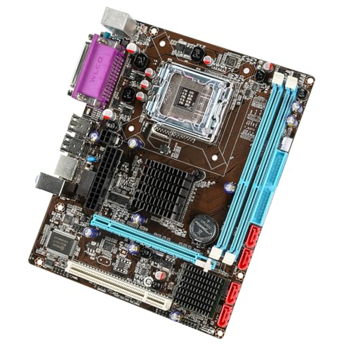 docooler Computer-Hauptplatine Unterstützung CPU LGA775/771 Core 2 und Celeron 400 Prozessoren, Pentium 4, Pentium EE, D-Serie Unterstützt bis zu 8G 1066HMz/1333HMz Realtek 100Mbit USB2.0 SATA von Docooler