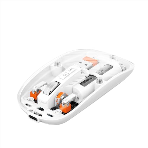 docooler Transparente Maus Wiederaufladbare kabellose Maus PixArt 3065 High-End-Design IC 1600 DPI Einstellbarer Leiser Schalter Typ C Desktop mit einer Taste für Büro und Spiele Maus docooler Transparente Maus Wiederaufladbare kabellose Maus PixArt 3065 High-End-Design IC 1600 DPI Einstellbarer Leiser Schalter Typ C Desktop mit einer Taste für Büro und Spiele Maus von Docooler