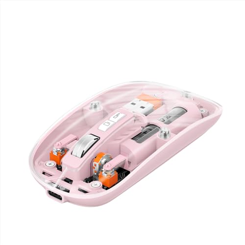 docooler Transparente Maus Wiederaufladbare kabellose Maus PixArt 3065 High-End-Design IC 1600 DPI Einstellbarer Leiser Schalter Typ C Desktop mit einer Taste für Büro und Spiele Maus docooler Transparente Maus Wiederaufladbare kabellose Maus PixArt 3065 High-End-Design IC 1600 DPI Einstellbarer Leiser Schalter Typ C Desktop mit einer Taste für Büro und Spiele Maus von Docooler