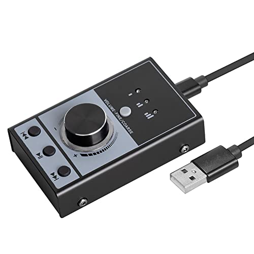 docooler USB Lautstärkeregler für PC mit Stummschaltung Audio 3 Modi Plug & Play Lautstärkeregler der Lautsprecher Knopf von Docooler