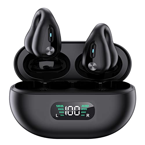 docooler YYK-Q80 Kabellose Kopfhörer mit Ohrhaken, Kopfhörer mit 350 mAh integriertem Clip BT5.3 mit HiFi-Stereo-Headset von Docooler