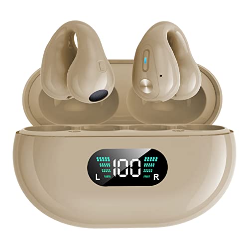 docooler YYK-Q80 Kabellose Kopfhörer mit Ohrhaken, Kopfhörer mit 350 mAh integriertem Clip BT5.3 mit HiFi-Stereo-Headset von Docooler