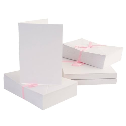 DoCrafts Anita's 100 Pack Blank Cards White A6 160 x 108 mm) Weiss von Anita's
