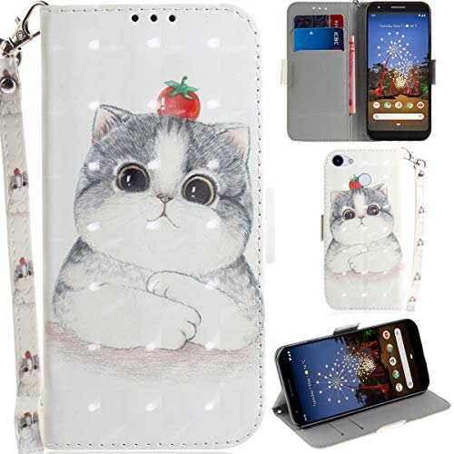 DodoBuy Google Pixel 3A Hülle 3D Magnetische Flip PU Leder Schutzhülle Handy Tasche Case Cover Ständer mit Kartenfächer Trageschlaufe für Google Pixel 3A - Katze Tomate DodoBuy Google Pixel 3A Hülle 3D Magnetische Flip PU Leder Schutzhülle Handy Tasche Case Cover Ständer mit Kartenfächer Trageschlaufe für Google Pixel 3A - Katze Tomate von DodoBuy