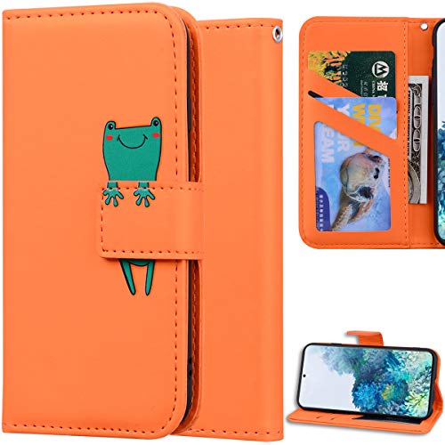DodoBuy Hülle für Samsung Galaxy S20+ Plus, Cartoon Tiere Muster Magnetische Flip Cover PU Leder Schutzhülle Handy Tasche Brieftasche Wallet Case Ständer mit Kartenfächer - Orange Frosch DodoBuy Hülle für Samsung Galaxy S20+ Plus, Cartoon Tiere Muster Magnetische Flip Cover PU Leder Schutzhülle Handy Tasche Brieftasche Wallet Case Ständer mit Kartenfächer - Orange Frosch von DodoBuy