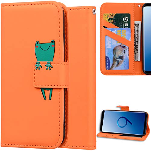 DodoBuy Hülle für Samsung Galaxy S9, Cartoon Tiere Muster Magnetische Flip Cover PU Leder Schutzhülle Handy Tasche Brieftasche Wallet Case Ständer mit Kartenfächer - Orange Frosch DodoBuy Hülle für Samsung Galaxy S9, Cartoon Tiere Muster Magnetische Flip Cover PU Leder Schutzhülle Handy Tasche Brieftasche Wallet Case Ständer mit Kartenfächer - Orange Frosch von DodoBuy