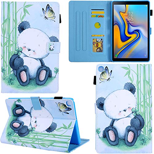 DodoBuy Hülle für Samsung Galaxy Tab A 10.1 2019 T510/T515,Flip Folio Smart Cover PU Leder Schutzhülle Tasche Brieftasche Wallet Case Ständer mit Kartenfächer Magnetverschluss - Panda von DodoBuy