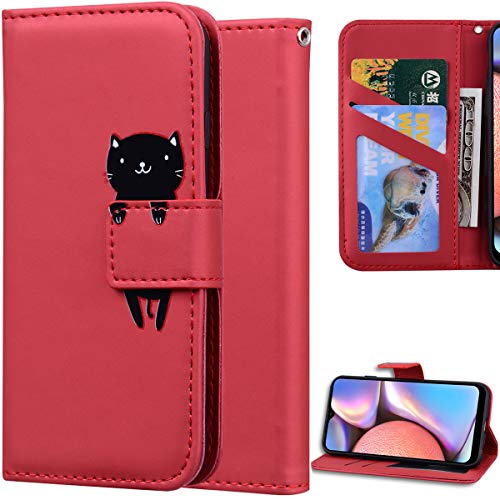 DodoBuy Hülle für Xiaomi Mi Note 10/Note 10 Pro, Cartoon Tiere Muster Magnetische Flip Cover PU Leder Schutzhülle Handy Tasche Brieftasche Wallet Case Ständer mit Kartenfächer - Rot Katze DodoBuy Hülle für Xiaomi Mi Note 10/Note 10 Pro, Cartoon Tiere Muster Magnetische Flip Cover PU Leder Schutzhülle Handy Tasche Brieftasche Wallet Case Ständer mit Kartenfächer - Rot Katze von DodoBuy