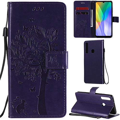 DodoBuy Motorola Moto E6S Schutzhülle mit Katzenbaum-Motiv aus PU-Leder mit Kartenschlitzen für Motorola Moto E6S, Violett DodoBuy Motorola Moto E6S Schutzhülle mit Katzenbaum-Motiv aus PU-Leder mit Kartenschlitzen für Motorola Moto E6S, Violett von DodoBuy