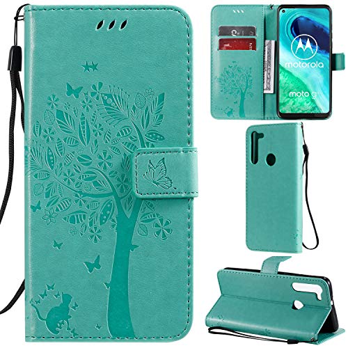 DodoBuy Motorola Moto G8 Hülle Katze Baum Muster Flip PU Leder Schutzhülle Handy Tasche Case Cover Standfunktion mit Kartenfächer für Motorola Moto G8 - Grün DodoBuy Motorola Moto G8 Hülle Katze Baum Muster Flip PU Leder Schutzhülle Handy Tasche Case Cover Standfunktion mit Kartenfächer für Motorola Moto G8 - Grün von DodoBuy