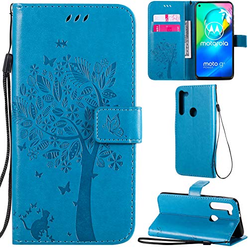 DodoBuy Motorola Moto G8 Power Hülle Katze Baum Muster Flip PU Leder Schutzhülle Handy Tasche Case Cover Standfunktion mit Kartenfächer für Motorola Moto G8 Power - Blau DodoBuy Motorola Moto G8 Power Hülle Katze Baum Muster Flip PU Leder Schutzhülle Handy Tasche Case Cover Standfunktion mit Kartenfächer für Motorola Moto G8 Power - Blau von DodoBuy