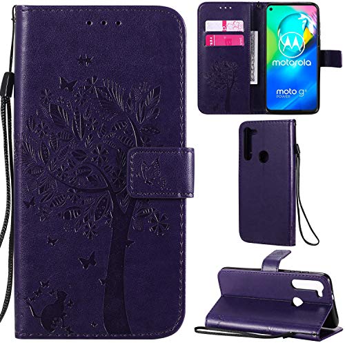 DodoBuy Motorola Moto G8 Power Hülle Katze Baum Muster Flip PU Leder Schutzhülle Handy Tasche Case Cover Standfunktion mit Kartenfächer für Motorola Moto G8 Power - Lila DodoBuy Motorola Moto G8 Power Hülle Katze Baum Muster Flip PU Leder Schutzhülle Handy Tasche Case Cover Standfunktion mit Kartenfächer für Motorola Moto G8 Power - Lila von DodoBuy