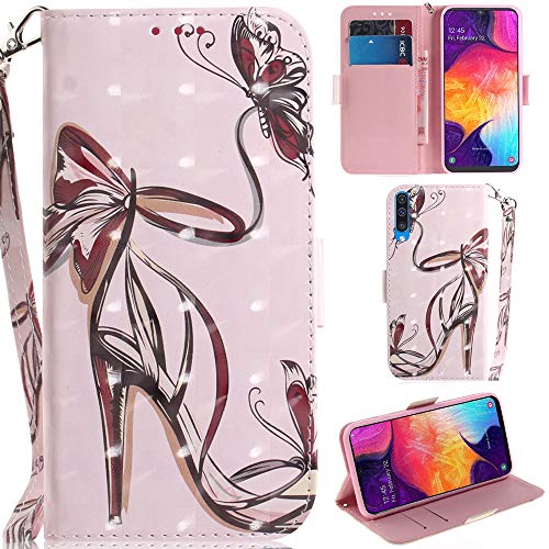 DodoBuy Samsung Galaxy A50 Hülle 3D Magnetische Flip PU Leder Schutzhülle Handy Tasche Case Cover Ständer mit Kartenfächer Trageschlaufe für Samsung Galaxy A50 - High Heel Schmetterling DodoBuy Samsung Galaxy A50 Hülle 3D Magnetische Flip PU Leder Schutzhülle Handy Tasche Case Cover Ständer mit Kartenfächer Trageschlaufe für Samsung Galaxy A50 - High Heel Schmetterling von DodoBuy