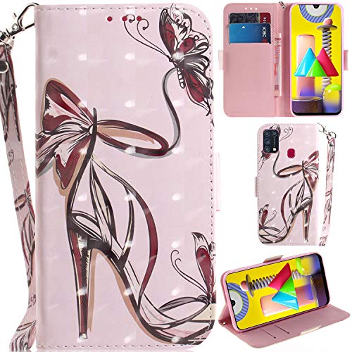 DodoBuy Samsung Galaxy M31 Hülle 3D Magnetische Flip PU Leder Schutzhülle Handy Tasche Case Cover Ständer mit Kartenfächer Trageschlaufe für Samsung Galaxy M31 - High Heel DodoBuy Samsung Galaxy M31 Hülle 3D Magnetische Flip PU Leder Schutzhülle Handy Tasche Case Cover Ständer mit Kartenfächer Trageschlaufe für Samsung Galaxy M31 - High Heel von DodoBuy