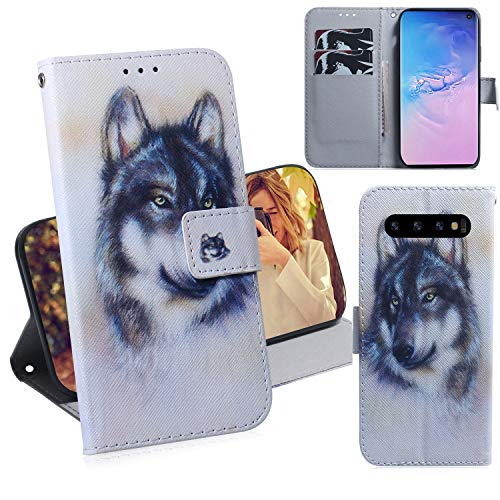 DodoBuy Samsung Galaxy S10 Hülle Flip PU Leder Schutzhülle Handy Tasche Case Cover Wallet Standfunktion mit Kartenfächer Magnetverschluss für Samsung Galaxy S10 - Wolf DodoBuy Samsung Galaxy S10 Hülle Flip PU Leder Schutzhülle Handy Tasche Case Cover Wallet Standfunktion mit Kartenfächer Magnetverschluss für Samsung Galaxy S10 - Wolf von DodoBuy