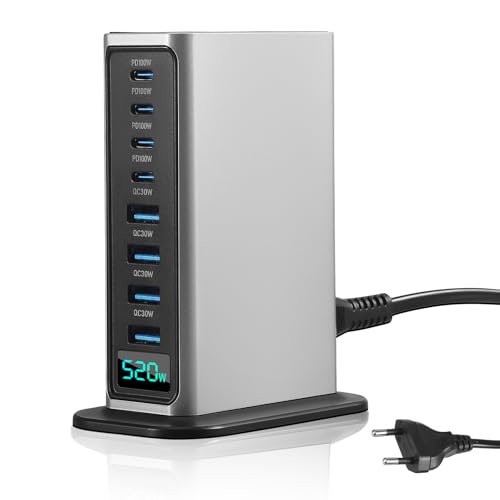 USB C Ladegerät Mehrfach 520w 8 Ports Schnellladegerät mit 4 USB-C und 4 USB-A, Fast Charging Station Compatible, Ladestation Mehrfachstecker für iPhone, ipad, Samsung, Pixel, Laptop USB C Ladegerät Mehrfach 520w 8 Ports Schnellladegerät mit 4 USB-C und 4 USB-A, Fast Charging Station Compatible, Ladestation Mehrfachstecker für iPhone, ipad, Samsung, Pixel, Laptop von DoeDoefong