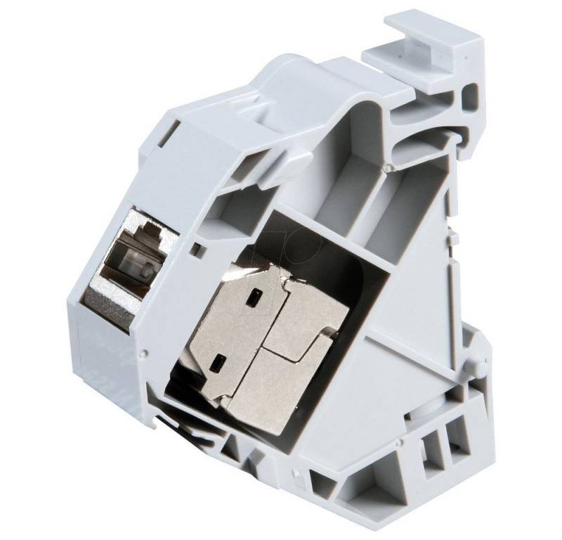 Dönges Hutschienen-Moduladapter für Keystonemodul RJ45, ohne Modul Adapter von Dönges