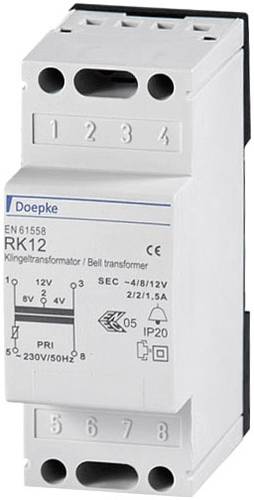 Doepke 09980033 Klingel-Transformator 4 V, 8 V, 12V 2A von Doepke