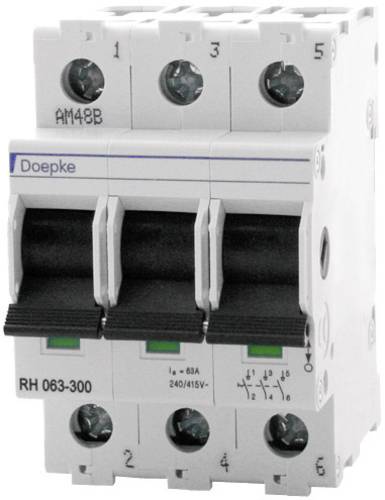 Doepke 09981062 RH 063-300 Hauptleitungsschutzschalter 3polig 63A 240 V, 415V Doepke 09981062 RH 063-300 Hauptleitungsschutzschalter 3polig 63A 240 V, 415V von Doepke