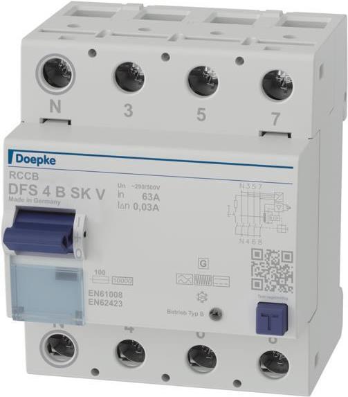 Doepke Fi-Schutzschalter DFS4 063-4/0.03-B SK V500 (09144984) von Doepke