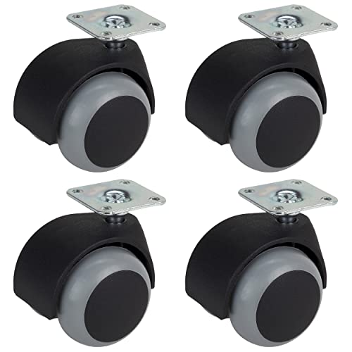 Dörner + Helmer 4er Set Möbel-Doppelrollen 50mm mit TPE-Rad und Platte, Tragkraft 120 kg/Set Dörner + Helmer 4er Set Möbel-Doppelrollen 50mm mit TPE-Rad und Platte, Tragkraft 120 kg/Set von Dörner + Helmer