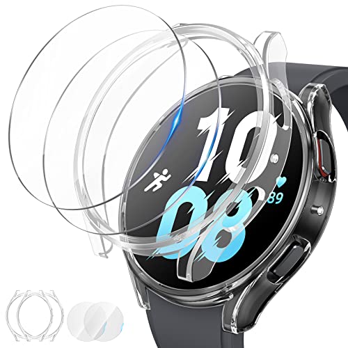 Doeshine [2+2Stück] Hülle kompatibel für Samsung Galaxy Watch 5 /Watch 4 40MM, PC Schutzhülle Schutz，Stoßfeste Kratzfest Schutzhülle Case für Samsung Galaxy Watch 5（40MM） von Doeshine